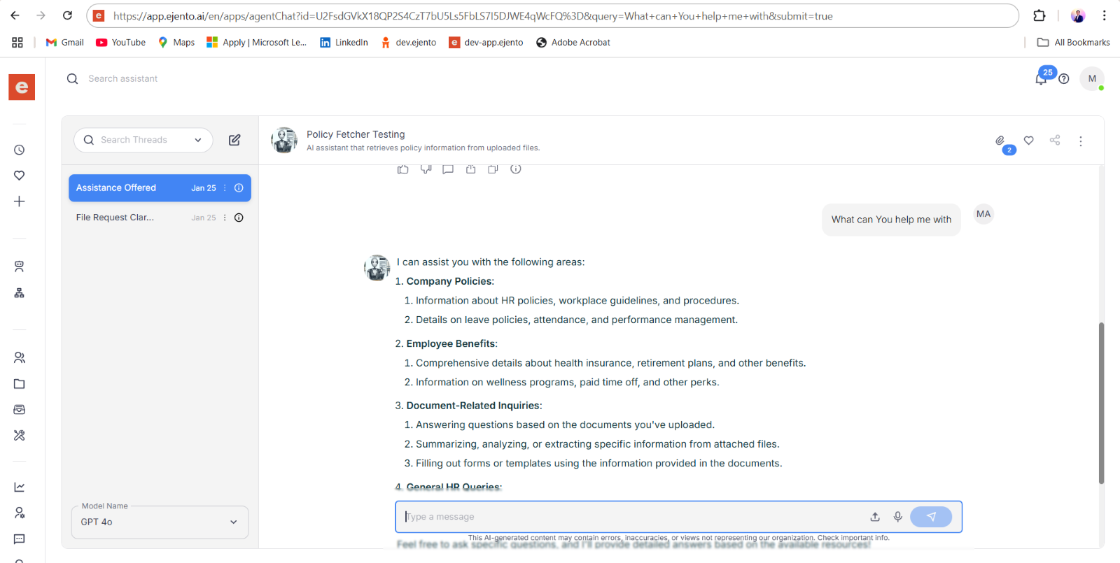 Prepopulated and Auto-Submitted Query
