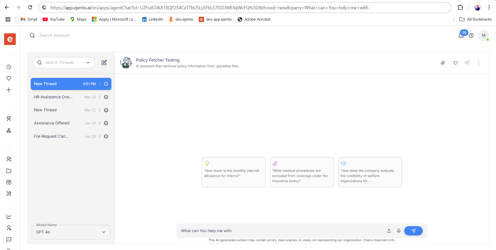 New Thread with Prepopulated Query